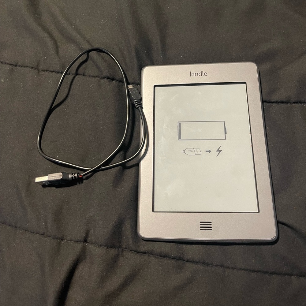 Kindle with charging cable
